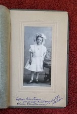 Cabinet Card With Young Girl In Big Hat by Dorge Photography Minneapolis MN