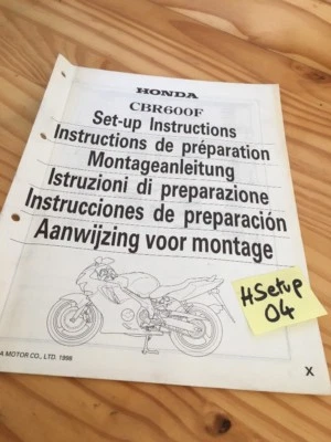 Honda CBR600F CBR600 F CBR 600 X Manual Preparation Instalacion Edición 98 - Imagen 1 de 4