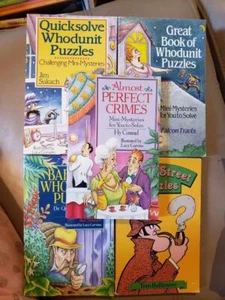 LOT OF 5 MINI MYSTERIES WHODUNIT BAKER STREET CRIME PUZZLES - Picture 1 of 1