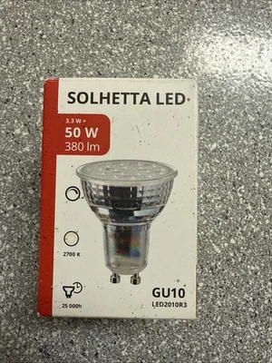 Ikea SOLHETTA LED Bulb GU10 380 Lumen 3.3 W, Dimmable 305.301.21 - NEW - Image 1 of 4