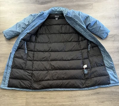 LAND’S END Parka BARN Commuter Interior Pockets Goose Down COAT M 10-12 BLUE 🔥 - Image 1 of 4