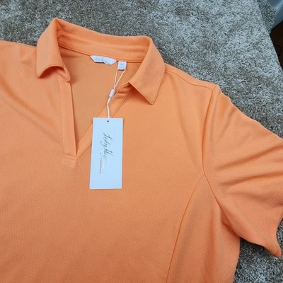 Lady Hagen Essentials Orange Essential SS Polo Shirt XL Moisture Wicking NWT - Image 1 of 4