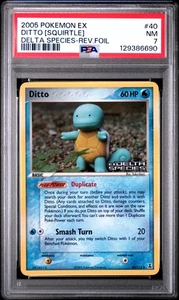 2005 Pokemon Ex Delta Species #40 Ditto [Squirtle] Reverse Foil PSA 7 NM - Picture 1 of 2