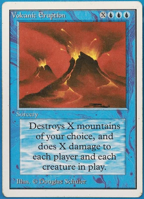 Volcanic Eruption Unlimited PLD Blue Rare MAGIC MTG CARD (ID# 497820) ABUGames - Image 1 of 2