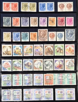 ITALIAN Castles / Syracuse Coin Daily Stamp Mix from ITALY - Sold as Seen VF  (E - Image 1 of 2