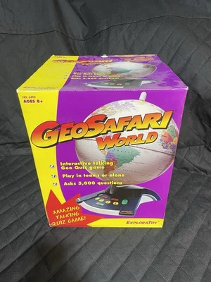 Винтажный электронный обучающий глобус 1997 GeoSafari World ExploraToy Trivia 8+ - Изображение 1 из 4