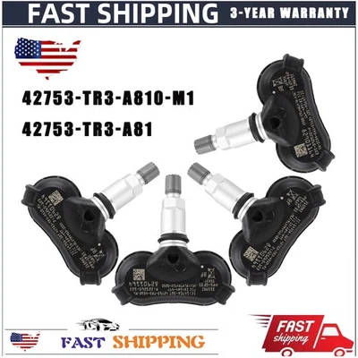 4X TPMS Tire Pressure Sensor For 2009-2011 Honda Element 42753TR3A810M1 TPM106 - Image 1 of 4
