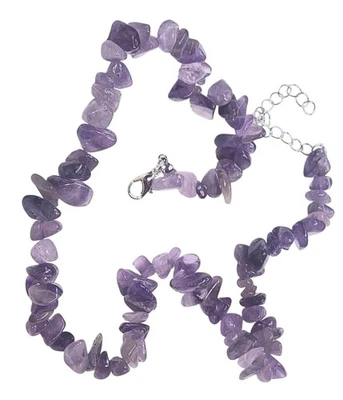 Hilo de oración con astillas de piedras preciosas - Cuentas de amor, protección, meditación - Amatista Foto 1 de 4