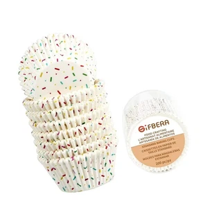 Süßigkeiten Weiß Cupcake Liner-Gifbera Standard Backförmchen Geruchlos Fettdicht... - Bild 1 von 7