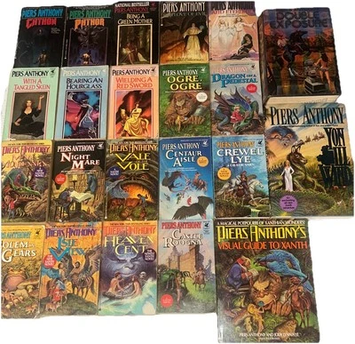 Piers Anthony Bundle Lot Of 22 Vintage Fantasy Hardcover Softcover Books Xanth - Image 1 of 4