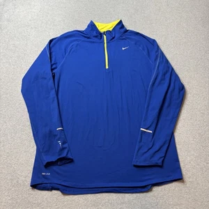 Nike Running Sweatshirt Mens XL Blue 1/4 Zip Performance Athleisure Stretch - Picture 1 of 10