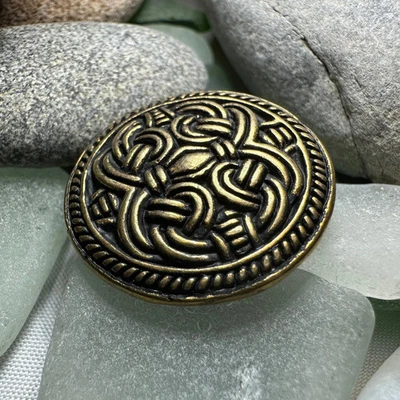 Jelling Celtic Brooch Pagan Viking Norse Wiccan Bronze LARP Pin - Image 1 of 4