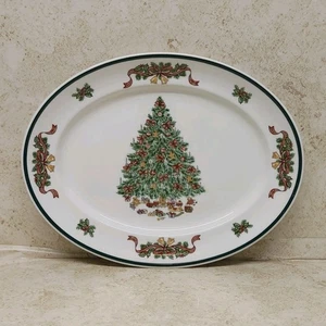 Johnson Brothers Victorian Christmas Serving Plate Oval 12" Made In England - Picture 1 of 16