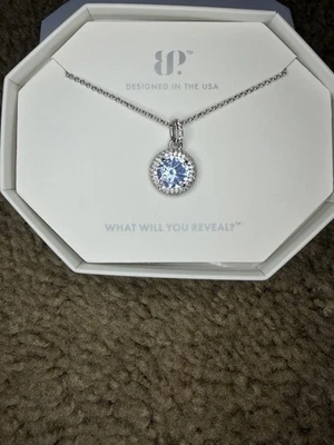 BP OG Necklace Gems Of Wonder NK82420 Aquamarine Spinel On Rhodium - Image 1 of 3