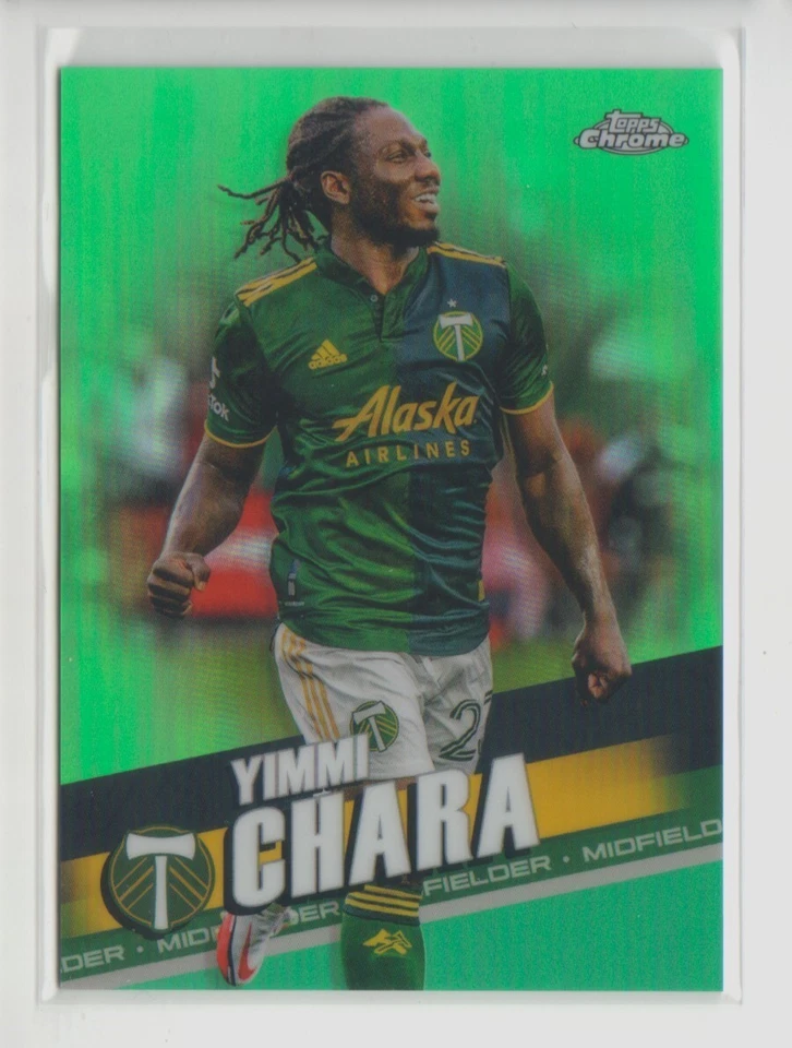 2022 Topps Chrome MLS Neon Green Refractor #164 Yimmi Chara 96/99 – Flat S/H - Image 1 of 1