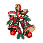 Crystal Rhinestone Brooch Christmas Santa Claus Pin Tree Party Jewelry Decor_ DS