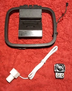 3 pc. Lot, AM Loop Antenna, Desk Top, 2 Pin + Push-On FM Antenna + F300-75ohm. - Picture 1 of 3