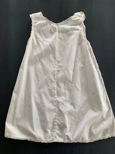 Vintage Baby Girl Long White Lace Trimmed Muslin Slip * Dress * RESCUE! - Picture 1 of 5