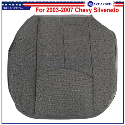Cubierta de asiento inferior de tela para conductor de camioneta clásica Chevrolet Silverado 3500 03-07 Foto 1 de 4