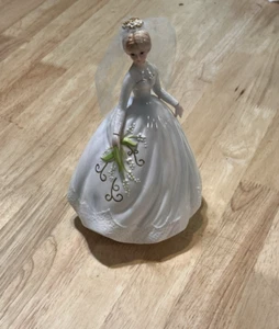 Josef Original Braut Spieluhr Hochzeit Dame Hochzeit Marschlied Porzellan - Bild 1 von 11