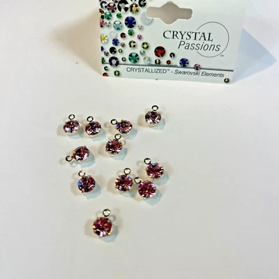 Clearance Wholesale! 1 Pack 144 Pcs PINK Genuine Swarovski Elements 6 mm Pendant - Image 1 of 3