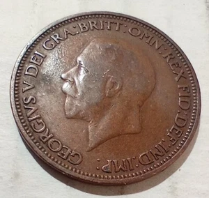 Halfpenny 1929 UK GB Coin King George V British 1/2 Penny Pence Hapenny - Picture 1 of 2