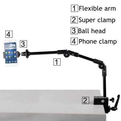 VICTORY Foldable Flexible Overhead Webcam Stand Camera Mount For Projector Mount - Image 1 of 4