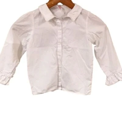 Camisa Gymboree Niñas 5 Bordada Abotonada Puño con Volantes 100% Algodón Foto 1 de 4