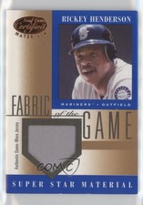 2001 Leaf Certified Materials Fabric of the Game Rickey Henderson #FG-57 HOF