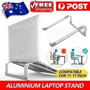 Portable Aluminium Laptop Stand Tray Holder Cooling Riser For 11”-17” MacBook - Picture 1 of 9