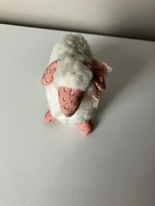 4” San Francisco Music Box Co WHITE LAMB SHEPP plush stuffed Vintage - Picture 1 of 6