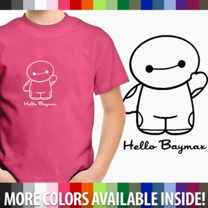 Toddler Kids Boy Girl Tee Youth T-Shirt Gift Print Cute Big Hero 6 Hello Baymax - Picture 1 of 6