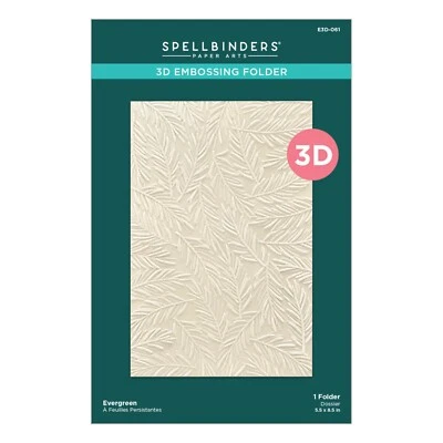 Spellbinders Ramo di Pino Sempreverde Cartella Goffratura 3D Creazione Biglietti Natale