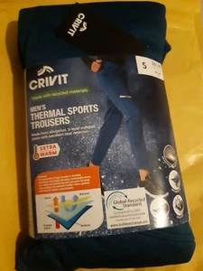   Crivit Thermal Sports Trousers  Gym Running Leggings   Size S 28,30 Blue  - Picture 1 of 16