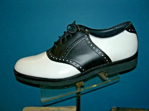 Vintage Black/white Keith Highlander Saddle Shoes men's 8 1/2 D NOS - Picture 1 of 17