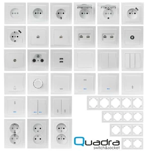Steckdose Wandsteckdose Wandschalter Schalter Taster Wechselschalter Rahmen USBC - Bild 1 von 52