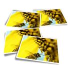 4x Rectangle Stickers - Yellow Bee Wasp Insect Pollen Flower #46488