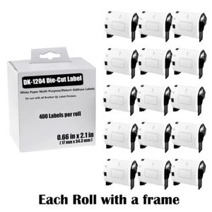 15Rolls 4x2 Large White Paper Multi-purpose Labels DK-1240 for Brother QL-1110NW - Picture 1 of 11