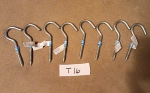 8 National Hardware 1/4x4-1/4" SWL 60lbs N220-863 Ceiling Hooks - Picture 1 of 3
