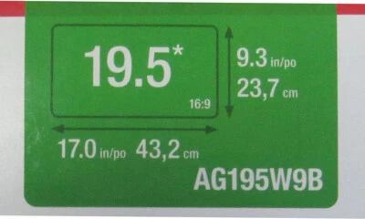 3M™ Anti-Glare Filter for 19.5 in Widescreen Monitor, AG195W9B 433 mm x 237 mm - Image 1 of 4