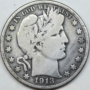 1913 barber half dollar - Picture 1 of 2