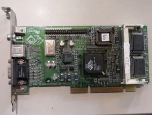 RETRO Carte Graphique ATI 3D RAGE PRO Turbo AGP 2X 109-40200-20 . - Photo 1/2