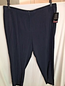 WOMENS NEW MAGGIE BARNES NAVY BLUE SLACKS STRETCH PANTS SIZE 26W 48-54X29.5 - Picture 1 of 4