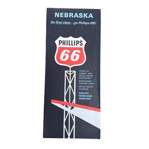 Vintage Nebraska Road Map 1965 Phillips 66 - Picture 1 of 8