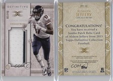 2015 Topps Definitive Collection /40 Alshon Jeffery #JPC-AJ Jumbo Patch
