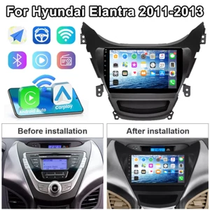 Carplay Car Stereo Andriod 13 Radio For Hyundai Elantra 2011-2013 GPS WIFI RDS - Picture 1 of 12
