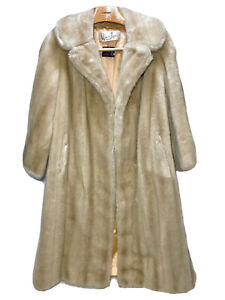 Vintage Tocci (tissavel) Wm. a. Lewis faux fur Beige Coat Sz 14 Made in England