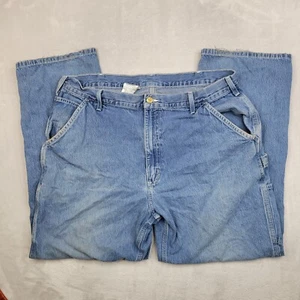 Carhartt Jeans Mens 40x32 Straight Work Wear Denim Pants Carpenter Trucker Adult - Picture 1 of 8