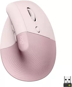 Logitech Lift Vertical Ergonomic Mouse, Wireless, Bluetooth, Rose - Picture 1 of 2