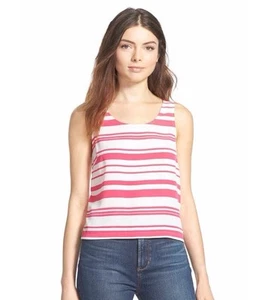 LUSH Hot Pink & Ivory Striped Tank Top Size Medium(junior) NWT $34 - Picture 1 of 1